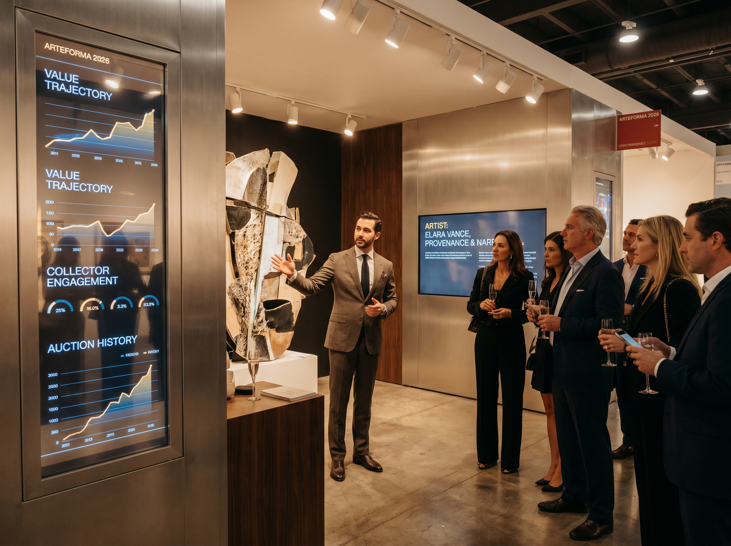 contemporary art fair 2026 — market data shows art collectors buy stories that drive prices above estimate
