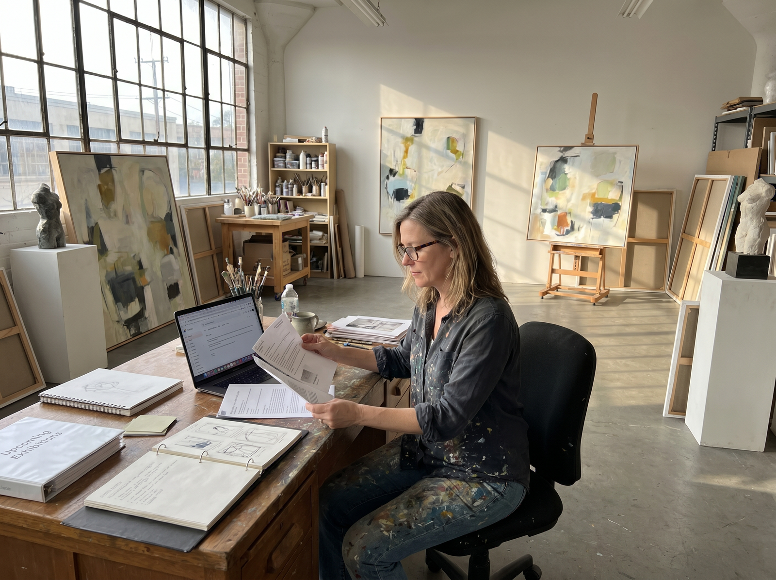 successful artist studio showing organised practice and business approach — why some artists do sell 2026