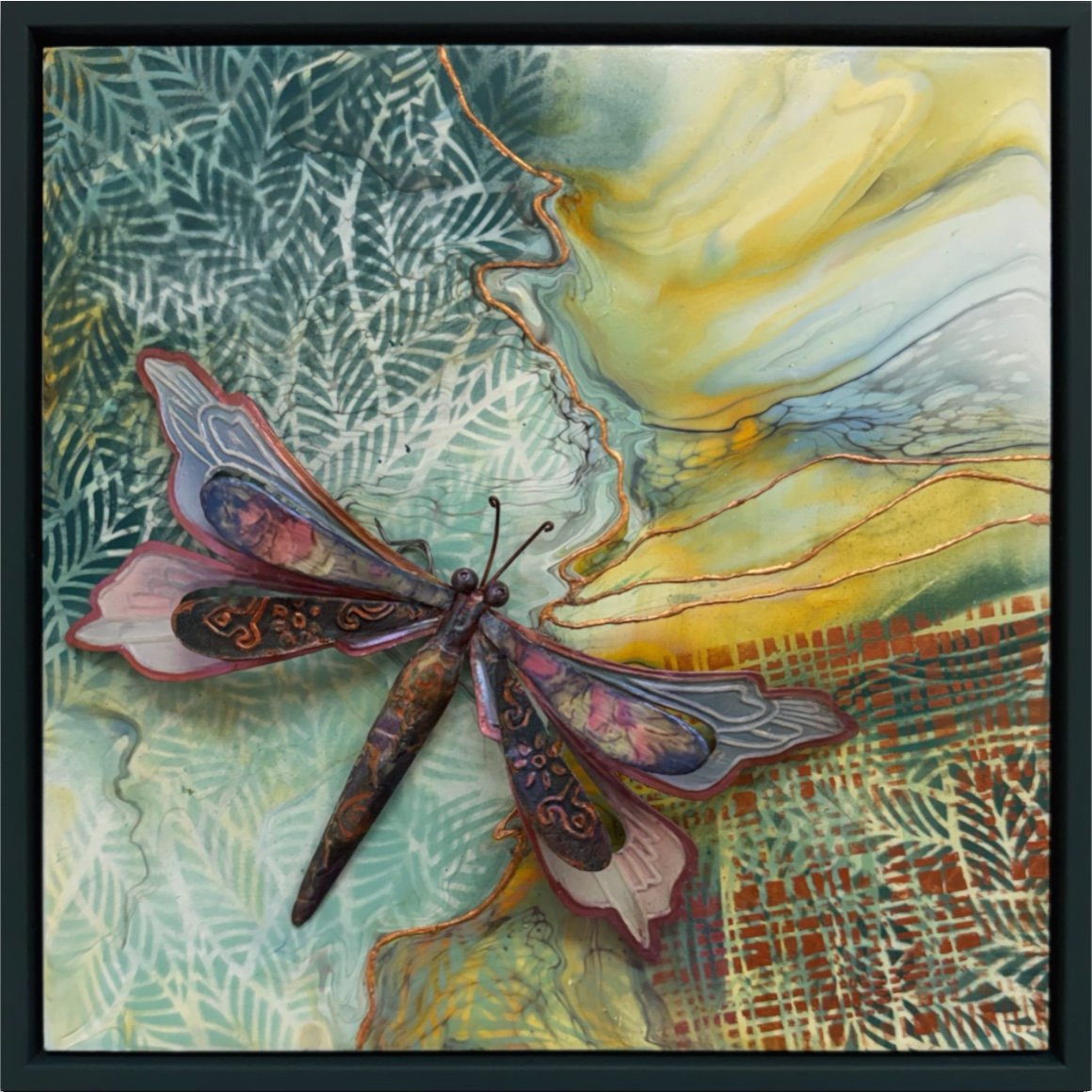 Organic fluid art patterns by Heather Townsend