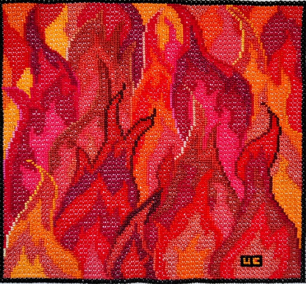 Anya Isac: Reimagining Double Cross Stitch Through Contemporary Embroidery Art – artwork