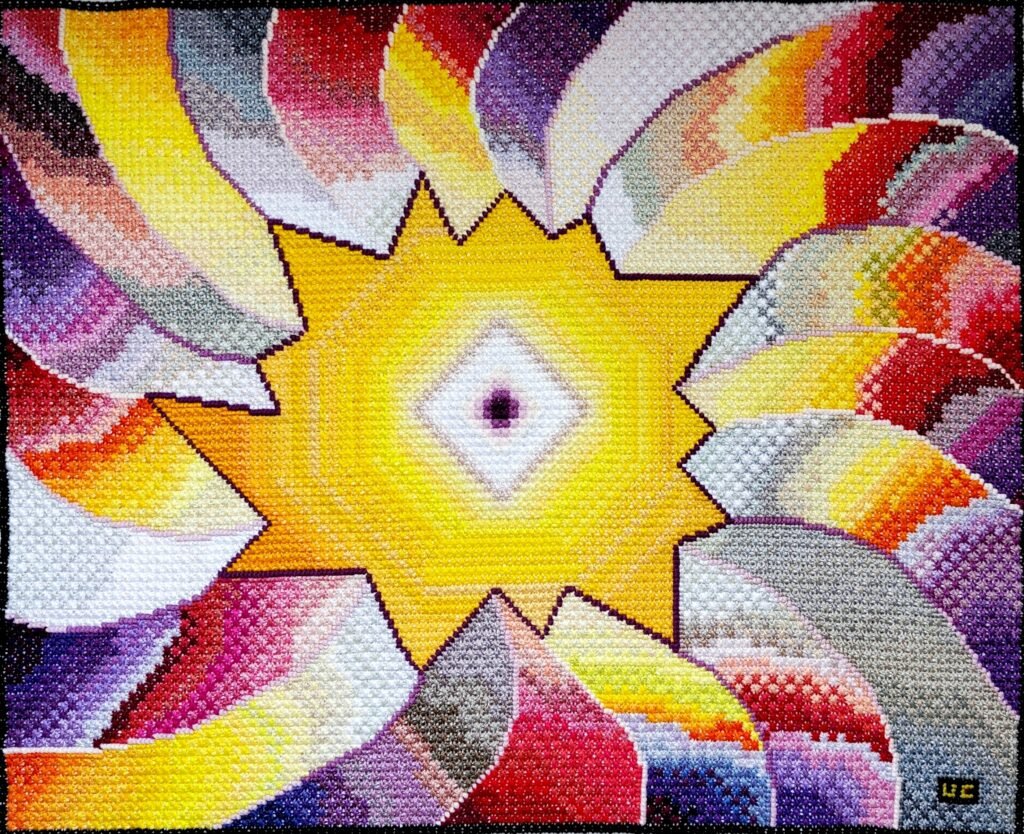 Anya Isac: Reimagining Double Cross Stitch Through Contemporary Embroidery Art – artwork