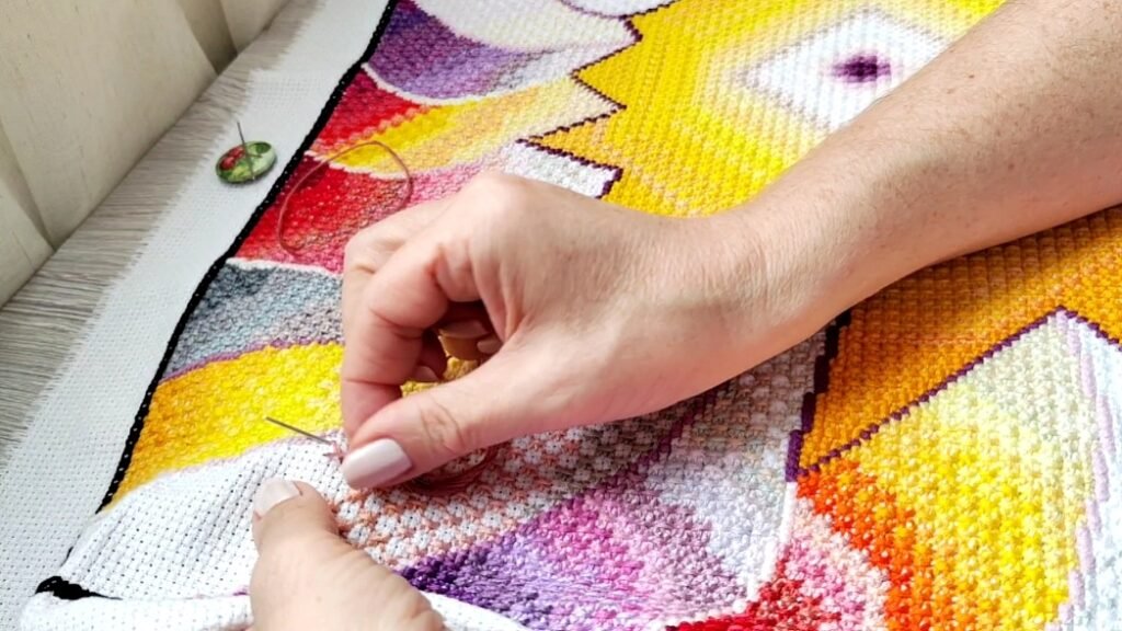 Anya Isac: Reimagining Double Cross Stitch Through Contemporary Embroidery Art – artwork