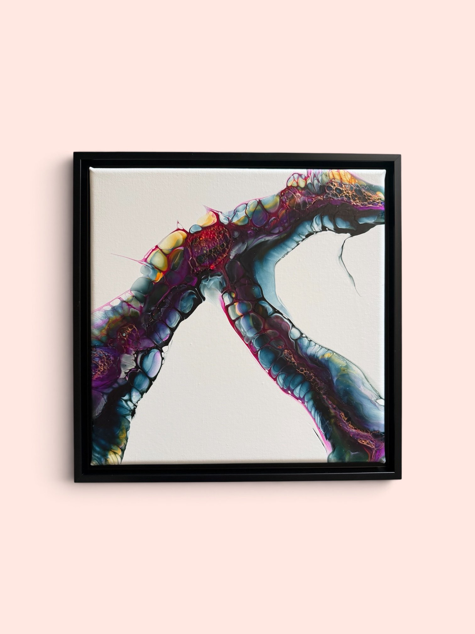 Heather Townsend fluid painting with organic movement and negative space