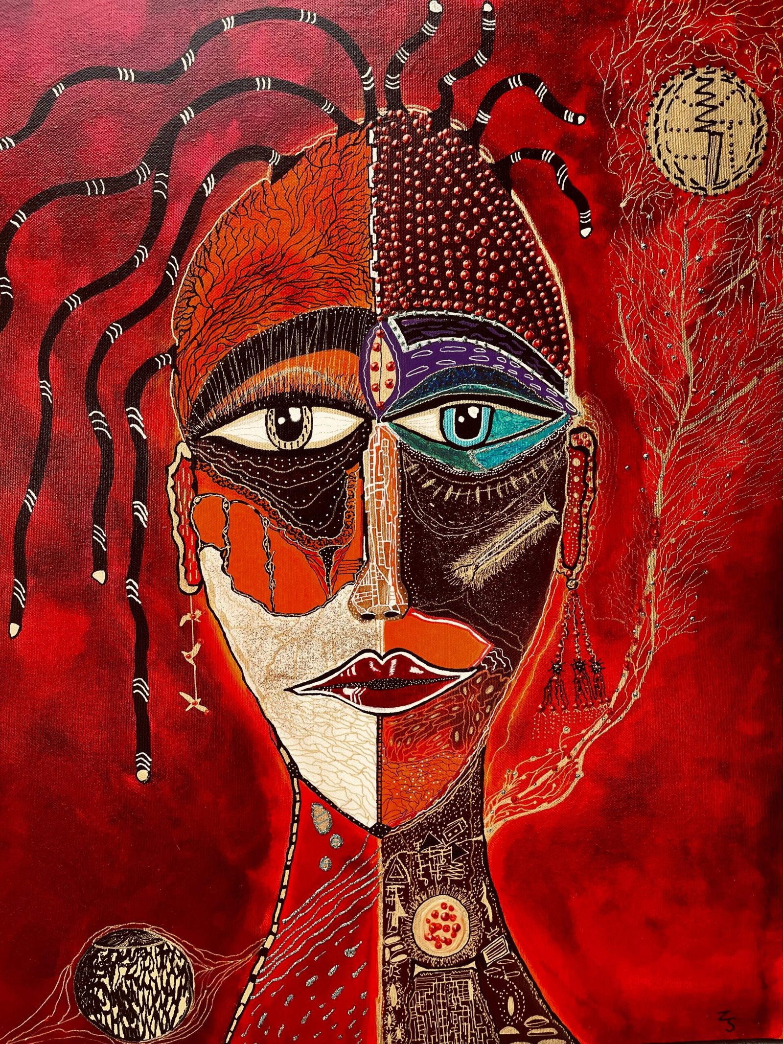 Expressive contemporary portrait artwork by Zélie Show