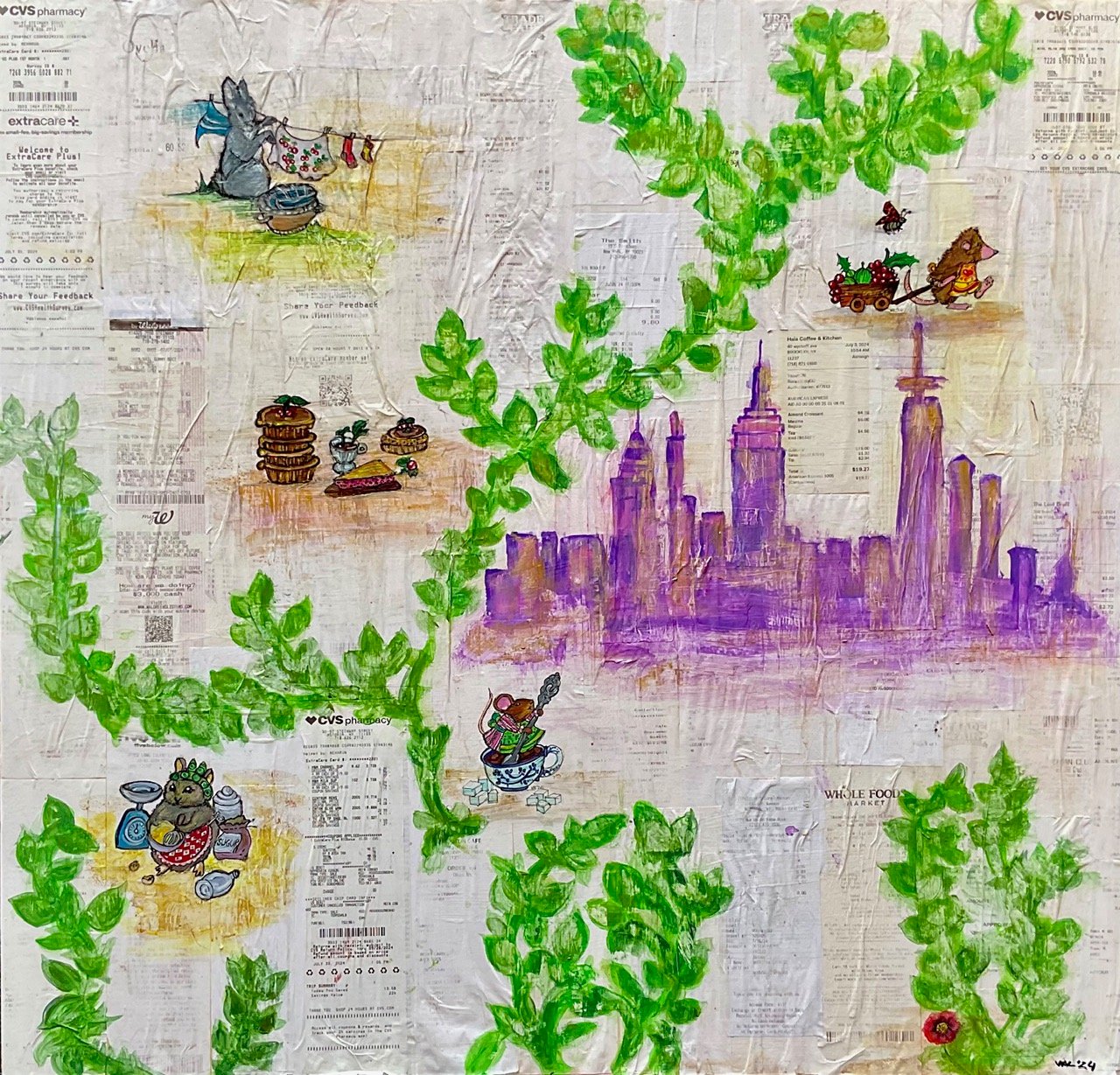 Valentina Secchi artwork exploring receipts and everyday life